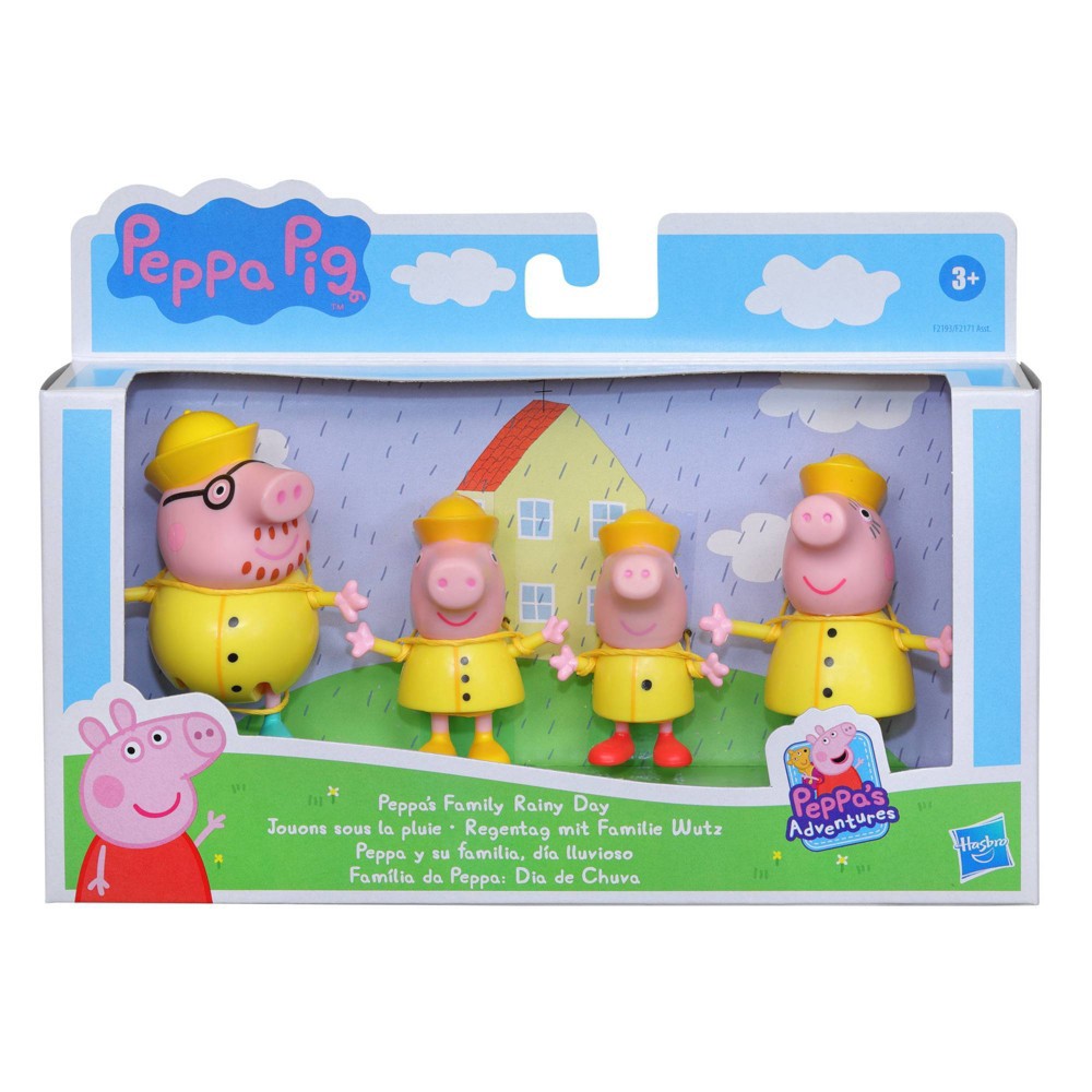 slide 3 of 4, Hasbro Peppa Pig Peppa's Family Rainy Day 4pk, 4 ct