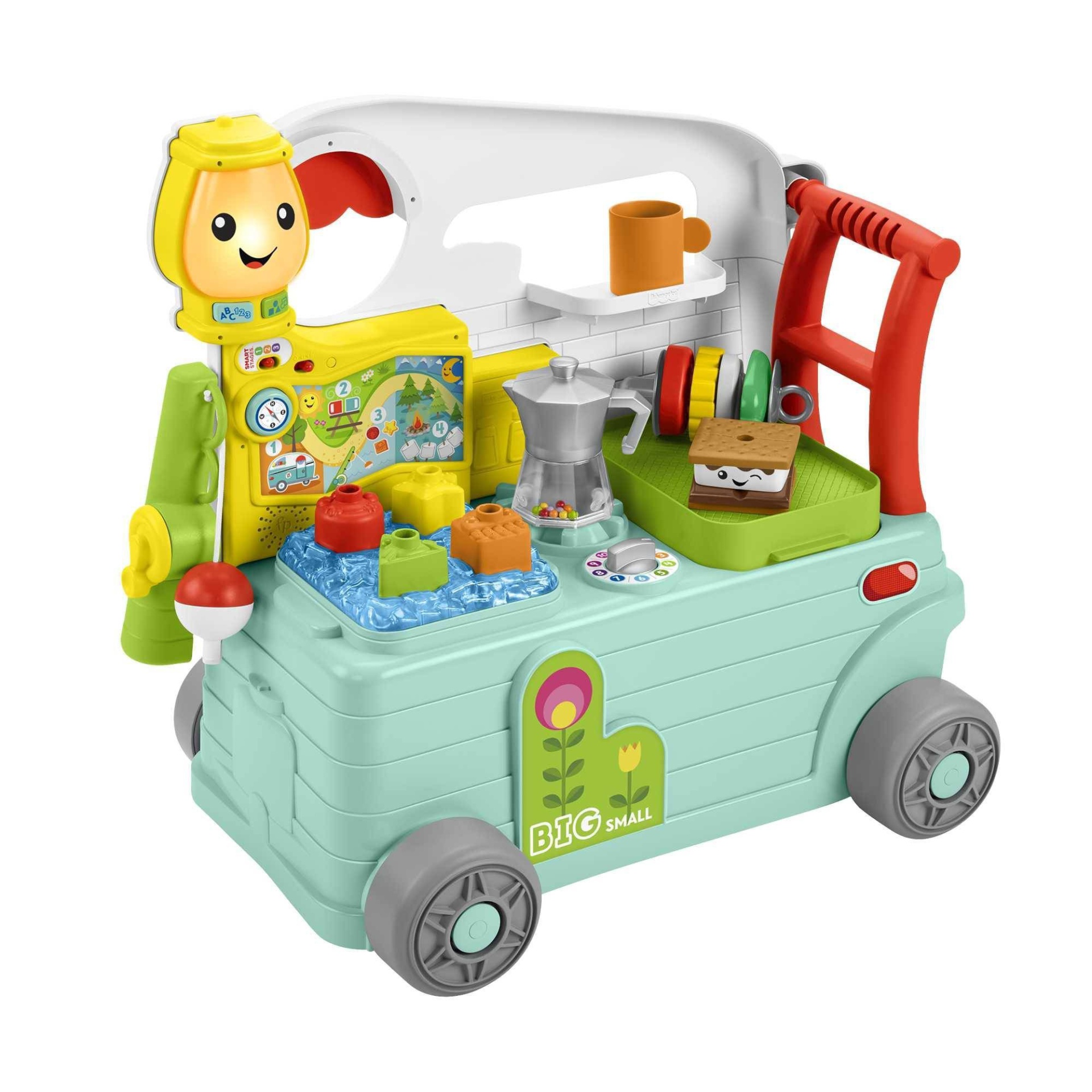 slide 1 of 6, Fisher-Price Laugh & Learn 3-In-1 On-The-Go Camper, 1 ct