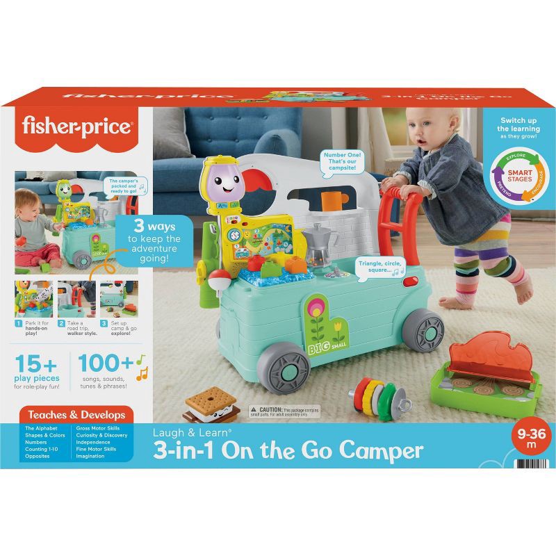 slide 6 of 6, Fisher-Price Laugh & Learn 3-In-1 On-The-Go Camper, 1 ct