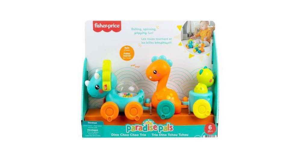slide 5 of 6, Fisher-Price Paradise Pals Dino Choo Choo Trio, 1 ct