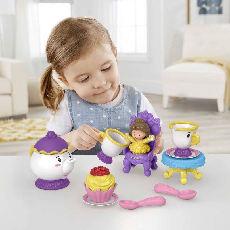slide 4 of 6, Fisher-Price Little People Disney Princess Time for Tea with Belle, 1 ct