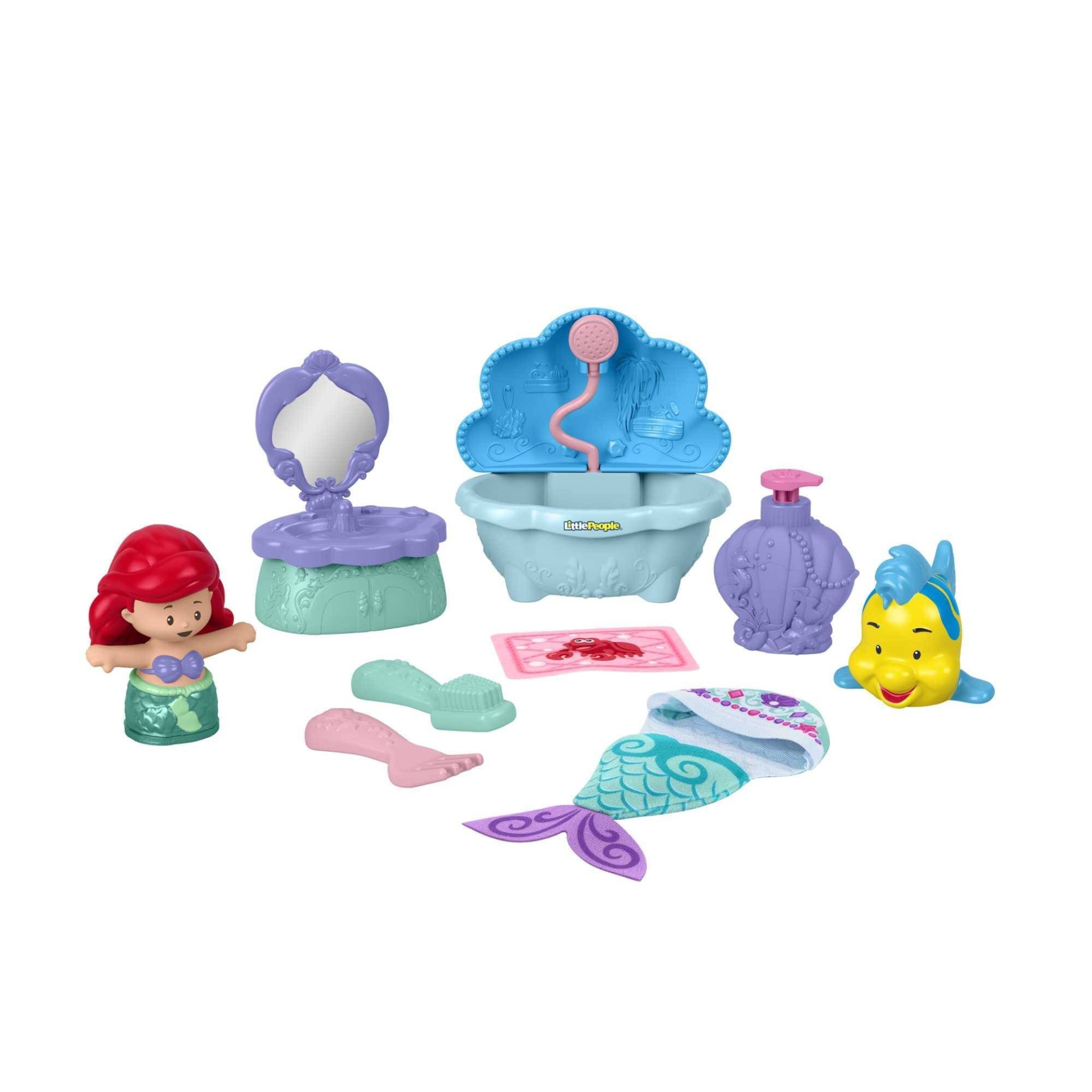 slide 1 of 6, Fisher-Price Little People Disney Princess Bathtime with Ariel Playset, 1 ct