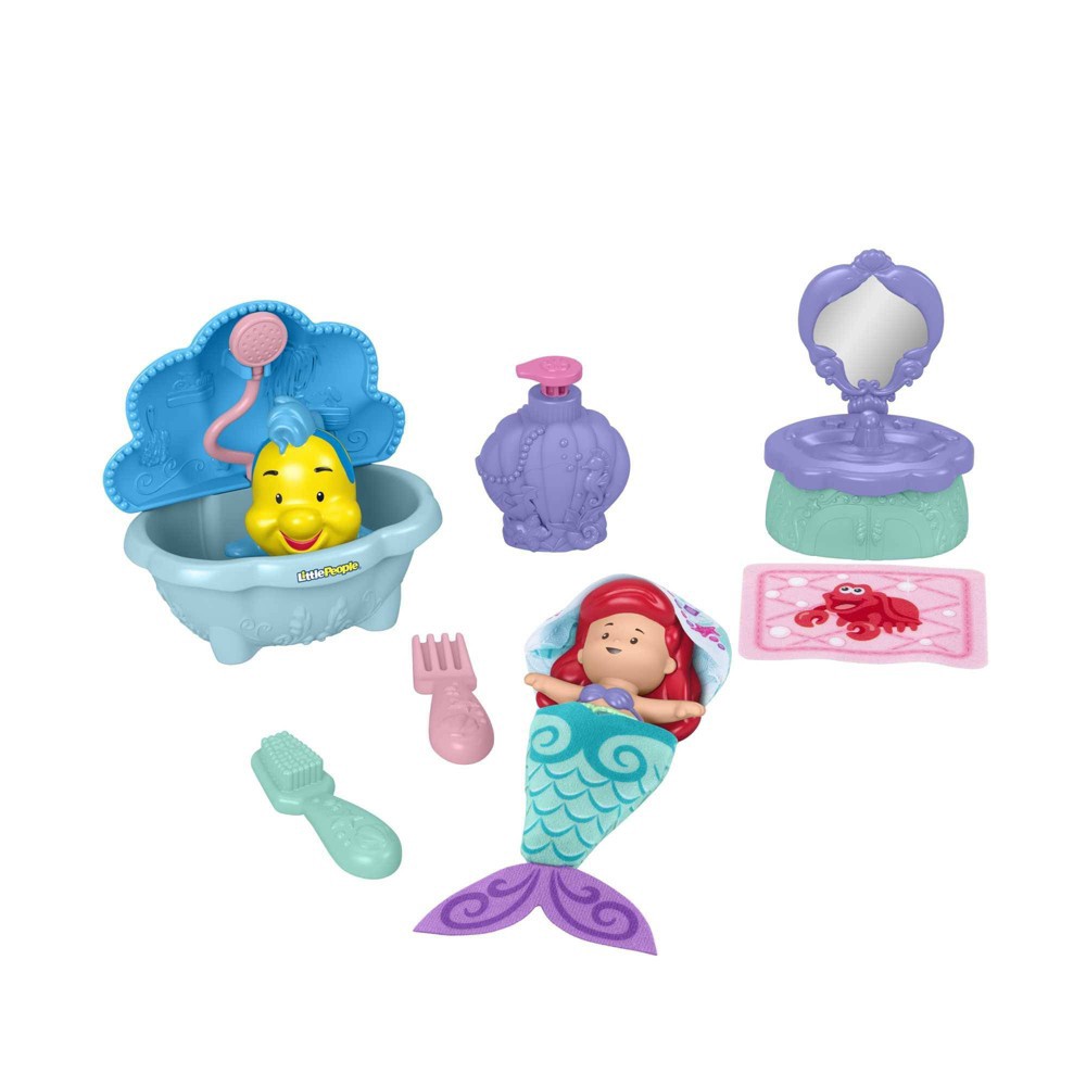 slide 5 of 6, Fisher-Price Little People Disney Princess Bathtime with Ariel Playset, 1 ct