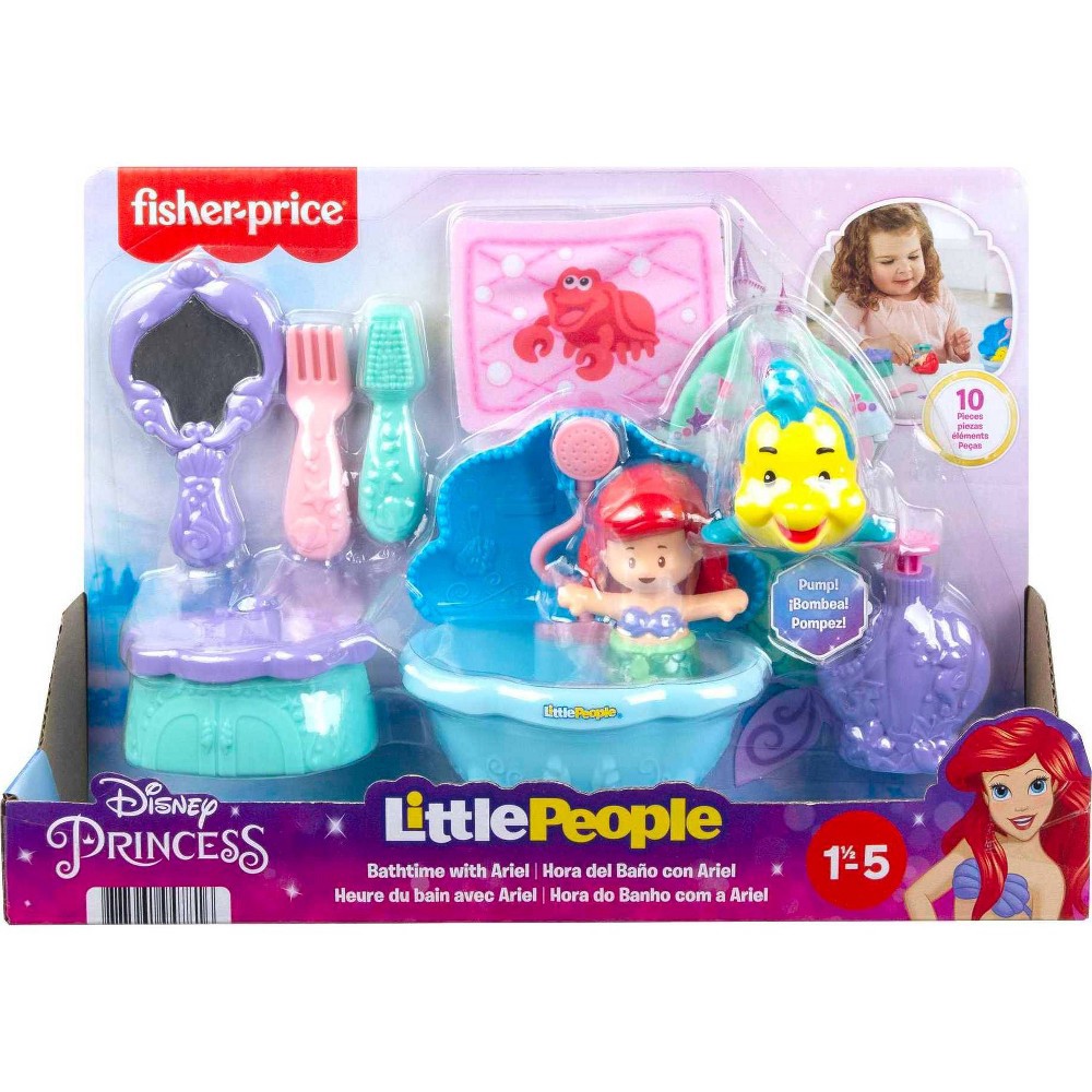 slide 6 of 6, Fisher-Price Little People Disney Princess Bathtime with Ariel Playset, 1 ct