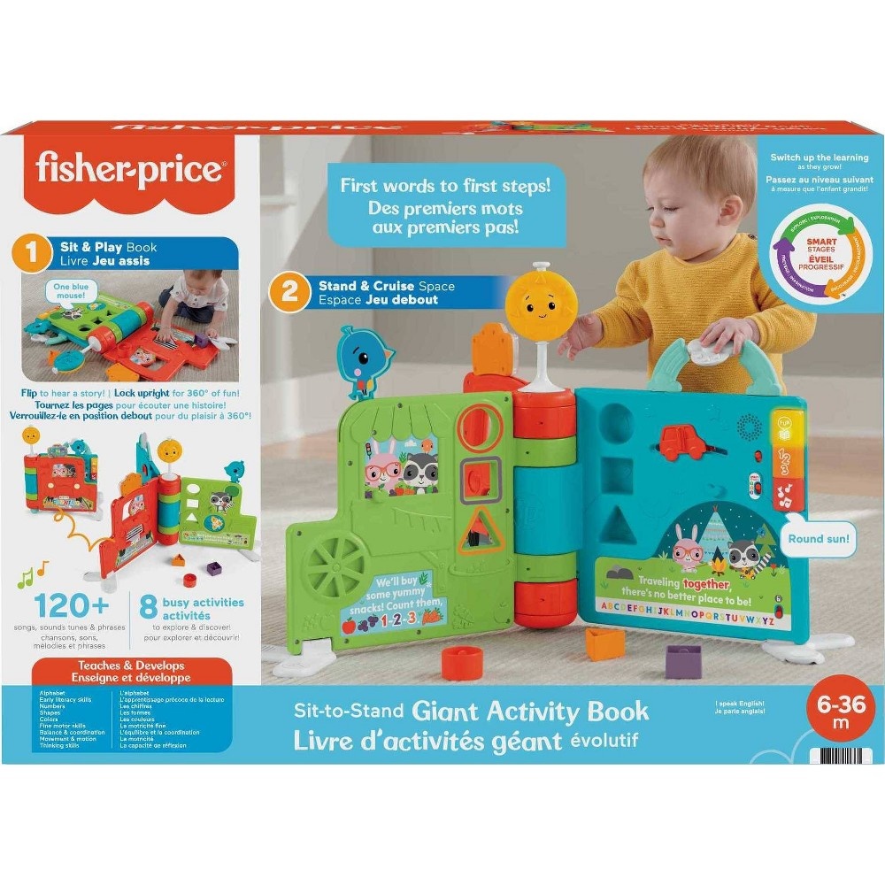 slide 6 of 6, Fisher-Price Sit-To-Stand Giant Activity Book, 1 ct