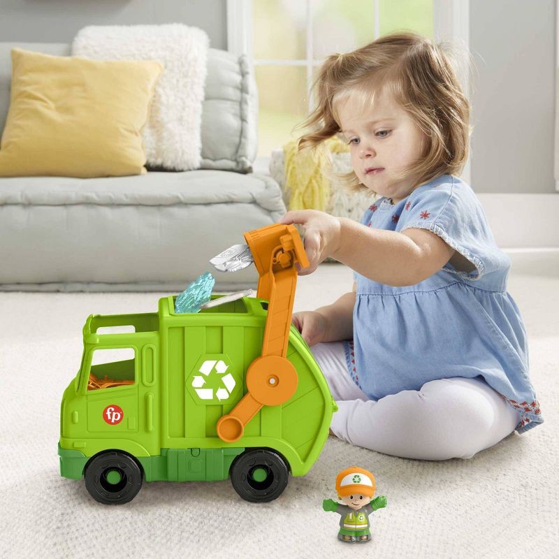 slide 2 of 6, Fisher-Price Little People Recycling Truck, 1 ct