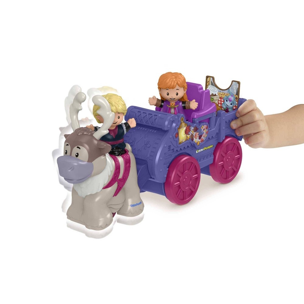 slide 3 of 6, Fisher-Price Little People Disney Frozen Anna & Kristoff's Wagon Playset, 1 ct
