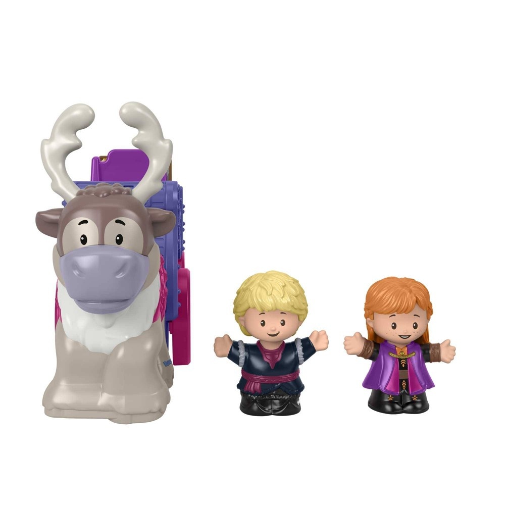slide 4 of 6, Fisher-Price Little People Disney Frozen Anna & Kristoff's Wagon Playset, 1 ct