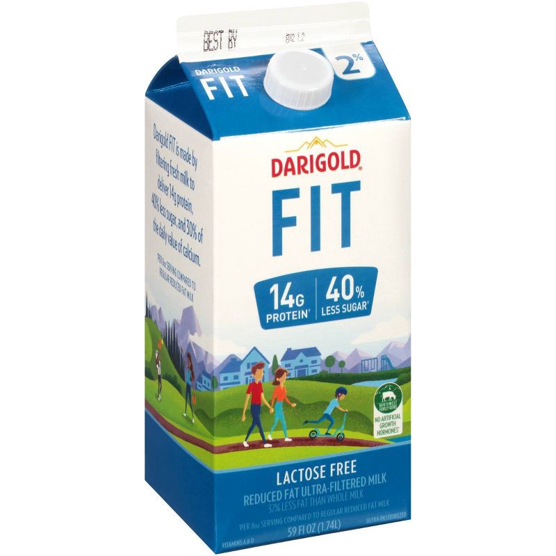 slide 2 of 4, Darigold FIT Lactose Free 2% Reduced Fat Milk - 59 fl oz, 59 fl oz