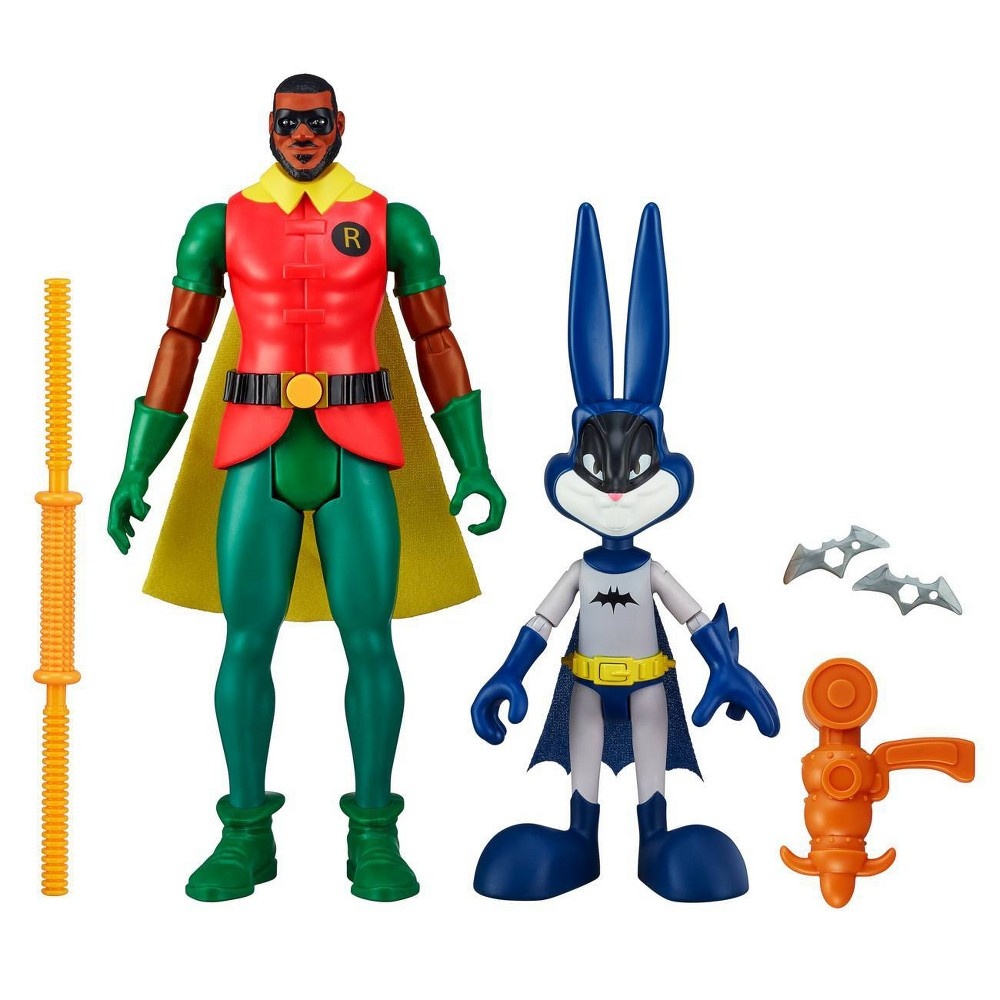 slide 3 of 9, Space Jam: A New Legacy - Ultimate 12in LeBron James (Robin) & 9in Bugs Bunny (Batman) Action Figures, 1 ct