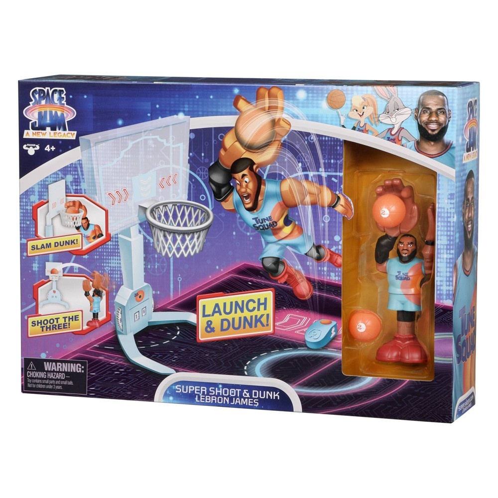 slide 4 of 16, Space Jam: A New Legacy - Super Shoot & Dunk Playset with LeBron James Figure, 1 ct