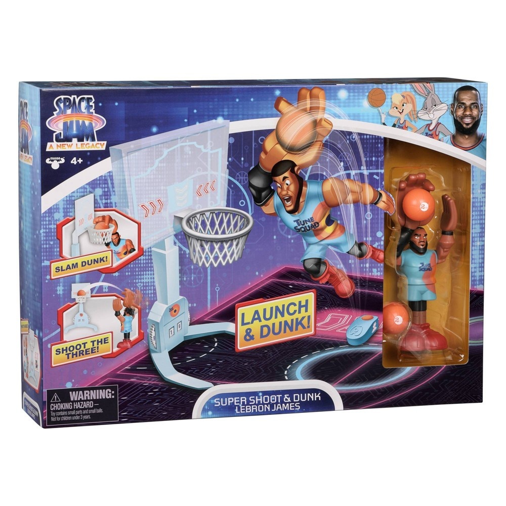 slide 5 of 16, Space Jam: A New Legacy - Super Shoot & Dunk Playset with LeBron James Figure, 1 ct