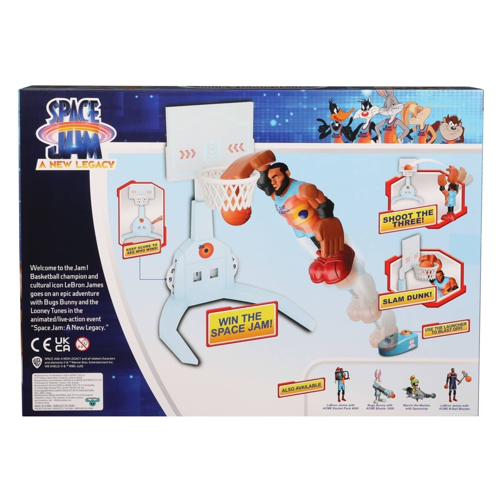 slide 6 of 16, Space Jam: A New Legacy - Super Shoot & Dunk Playset with LeBron James Figure, 1 ct