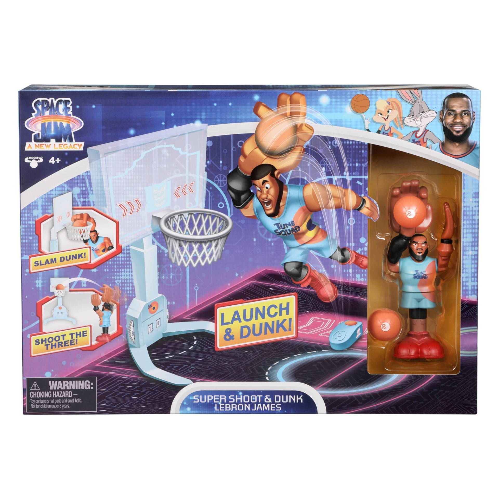slide 1 of 16, Space Jam: A New Legacy - Super Shoot & Dunk Playset with LeBron James Figure, 1 ct