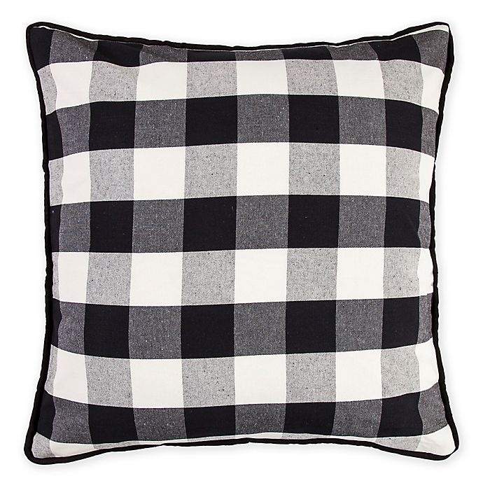 slide 1 of 1, HiEnd Accents Buffalo Check European Pillow Sham - Black/Cream, 1 ct