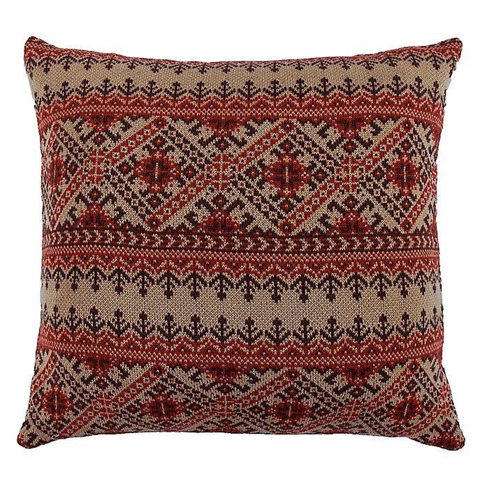 slide 1 of 1, HiEnd Accents Wilson Fair Isle European Pillow Sham - Red, 1 ct