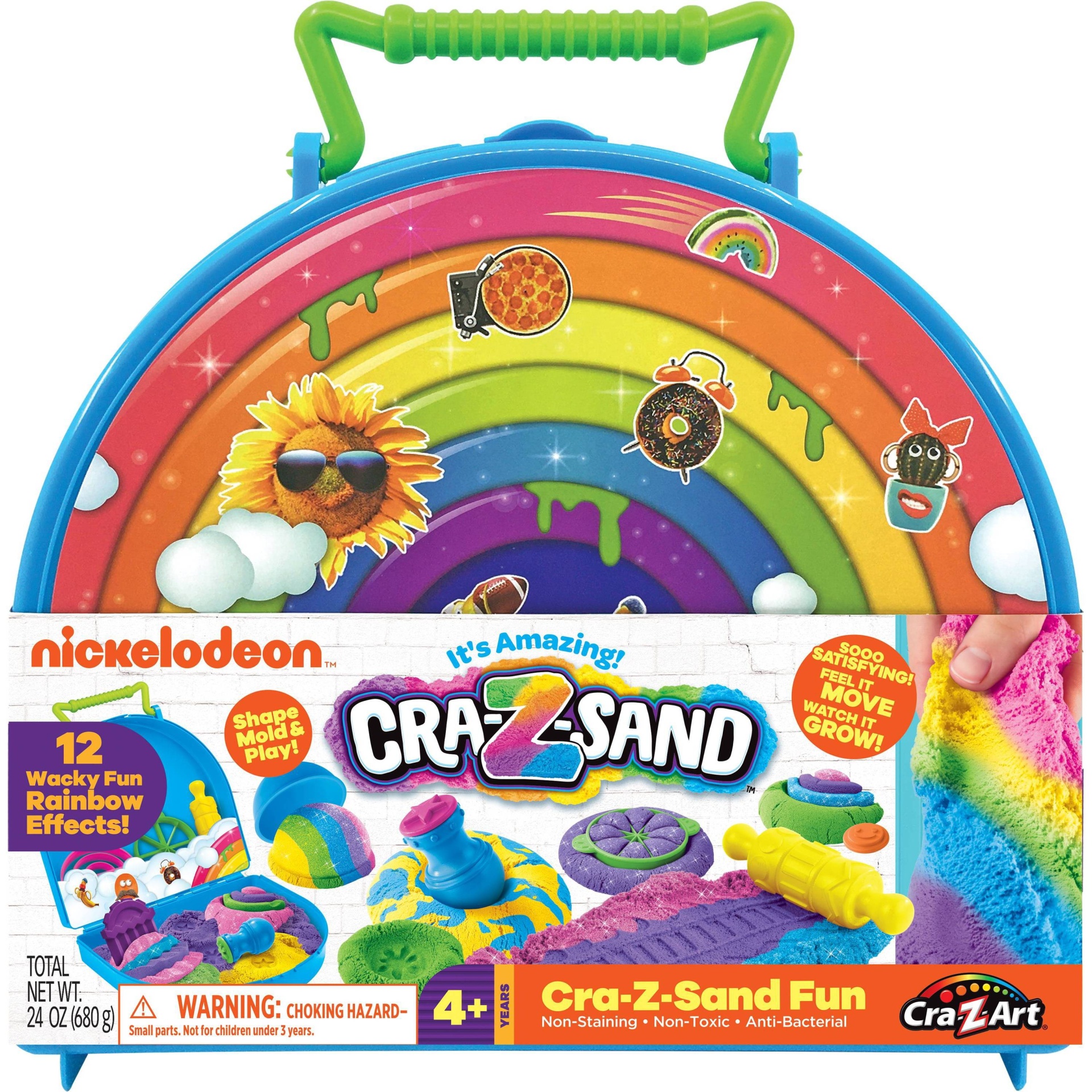 slide 1 of 7, Nickelodeon Cra-Z-Sand Crazy Zany Rainbow Case, 1 ct