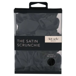 Kitsch Black The Satin Scrunchies 5 ea