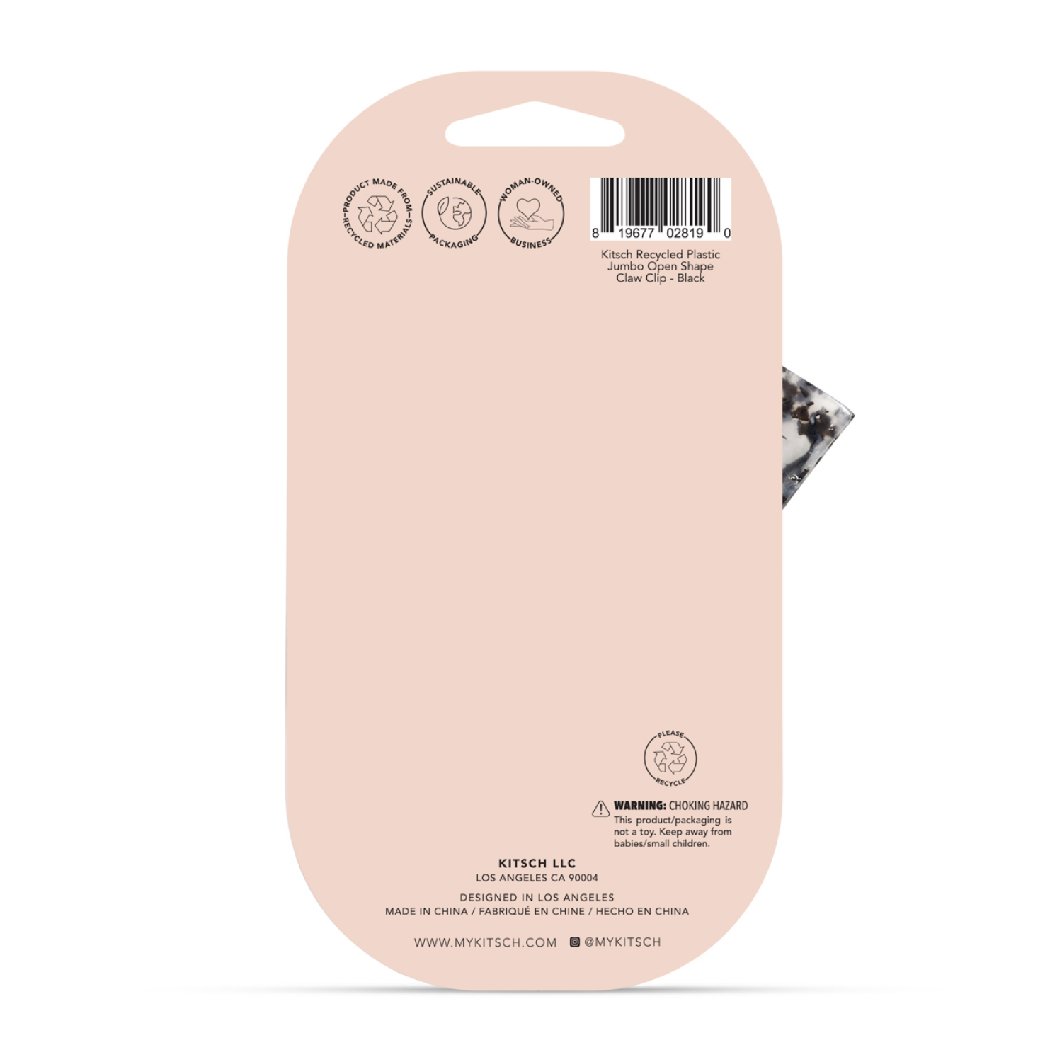 slide 2 of 2, Kitsch Recycled Plastic Open Shape Claw Clip Jumbo 1 ea, 1 ct