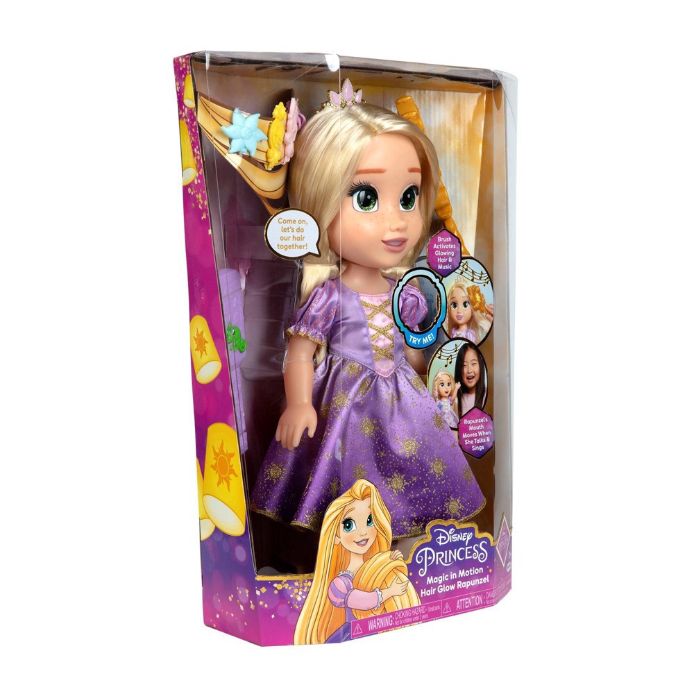 slide 3 of 12, Disney Princess Magic In Motion Hair Glow Rapunzel Doll, 1 ct