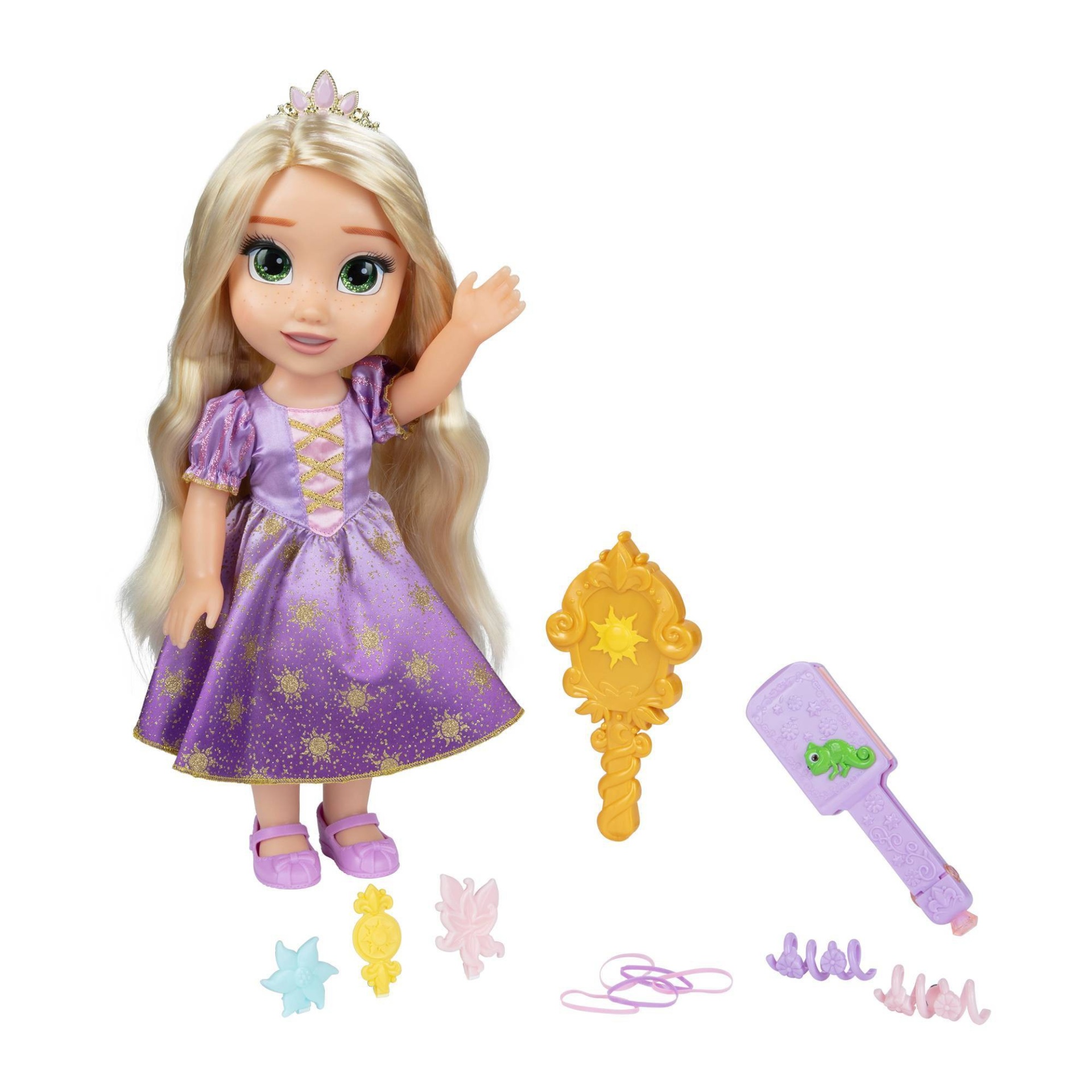 slide 1 of 12, Disney Princess Magic In Motion Hair Glow Rapunzel Doll, 1 ct