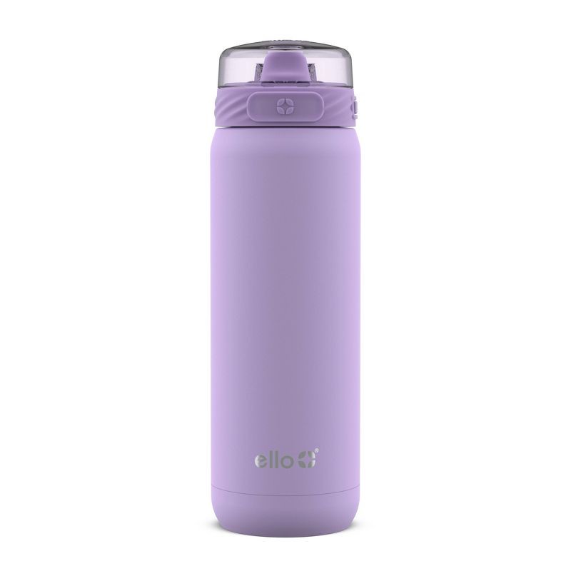 slide 1 of 3, Ello Cooper 22oz Stainless Steel Water Bottle Purple: Insulated, Reusable, BPA-Free, Metal Drinkware for Hot & Cold Beverages, 22 oz