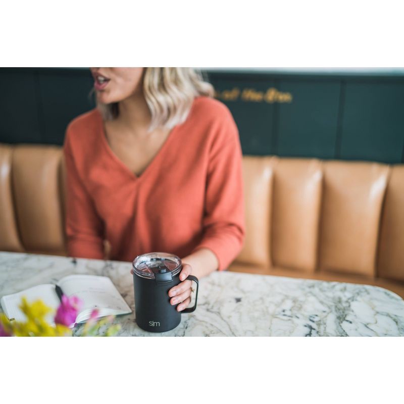 slide 3 of 4, Simple Modern 12oz Insulated Stainless Steel Modern Scout Mug with Clear Flip Lid Seaside: Travel Mug for Hot & Cold Drinks, 12 oz
