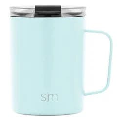 Simple Modern 12oz Insulated Stainless Steel Modern Scout Mug with Clear Flip Lid Seaside: Travel Mug for Hot & Cold Drinks