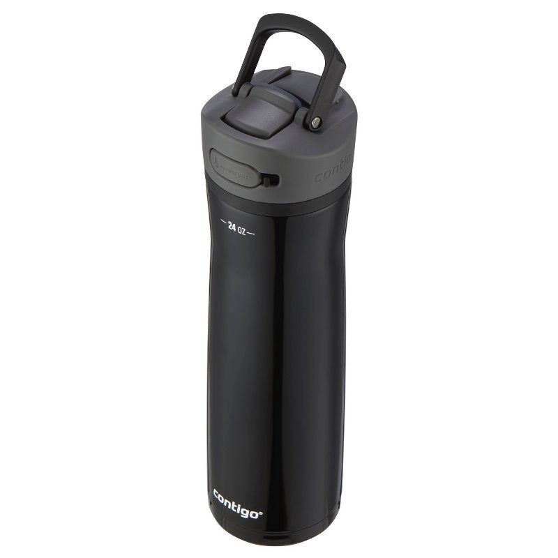 slide 3 of 13, Contigo 24oz Ashland Chill Stainless Steel Water Bottle Licorice: Insulated Reusable Metal Drinkware for Kids & Adults, 24 oz