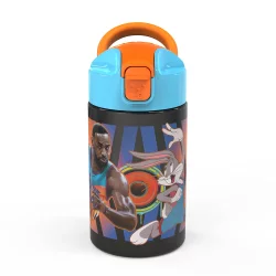 Zak Designs Space Jam 2 Travel Water Bottle for Kids, 17.5 Oz