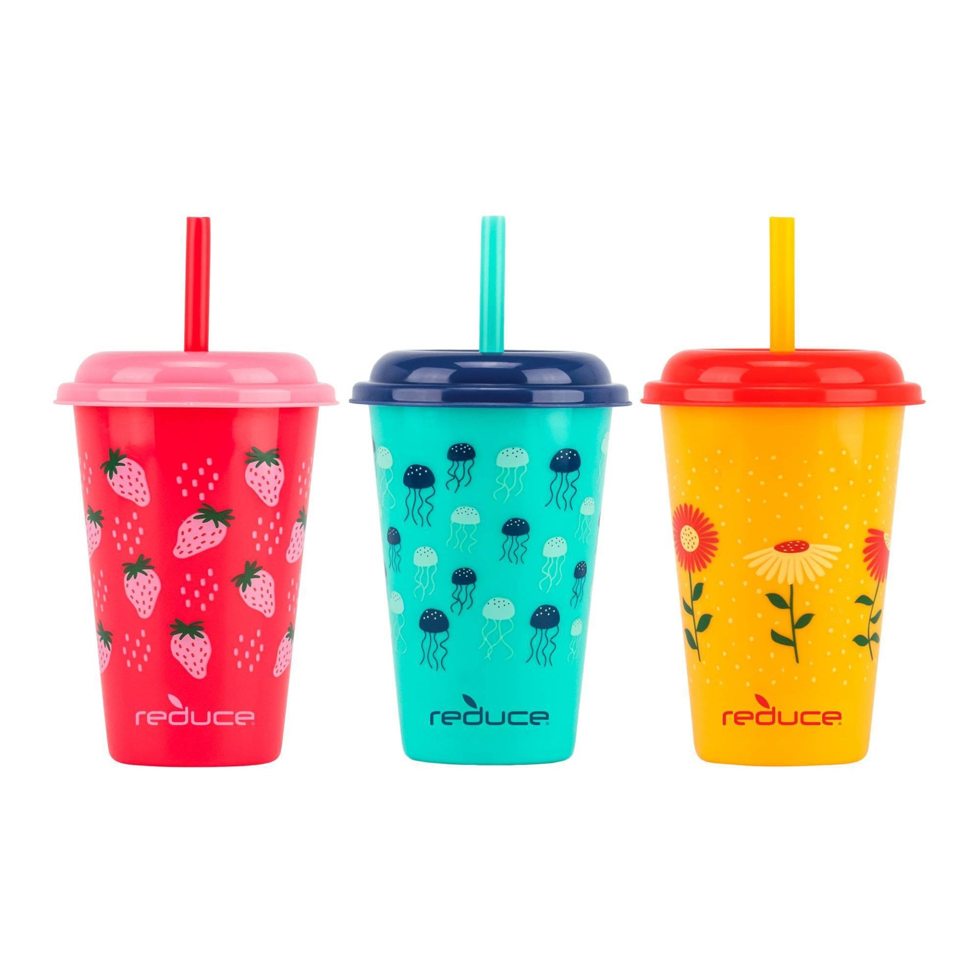 Reduce 12oz 3pk Plastic Go-Go's Berry Fun Kids Tumblers with