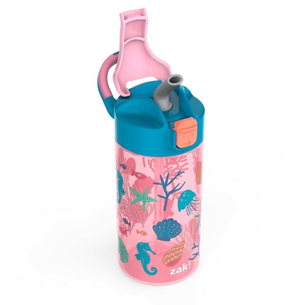 Zak Designs Durable Plastic Bottle Set - Rainbow/unicorn - 12oz