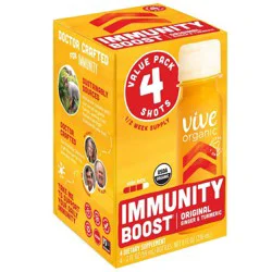 Vive Organic Immunity Boost Original Ginger & Turmeric Shot - 4ct/2 fl oz