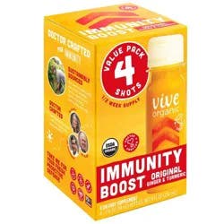 Vive Organic Immunity Boost Original Ginger & Turmeric Shot - 4ct/2 fl oz