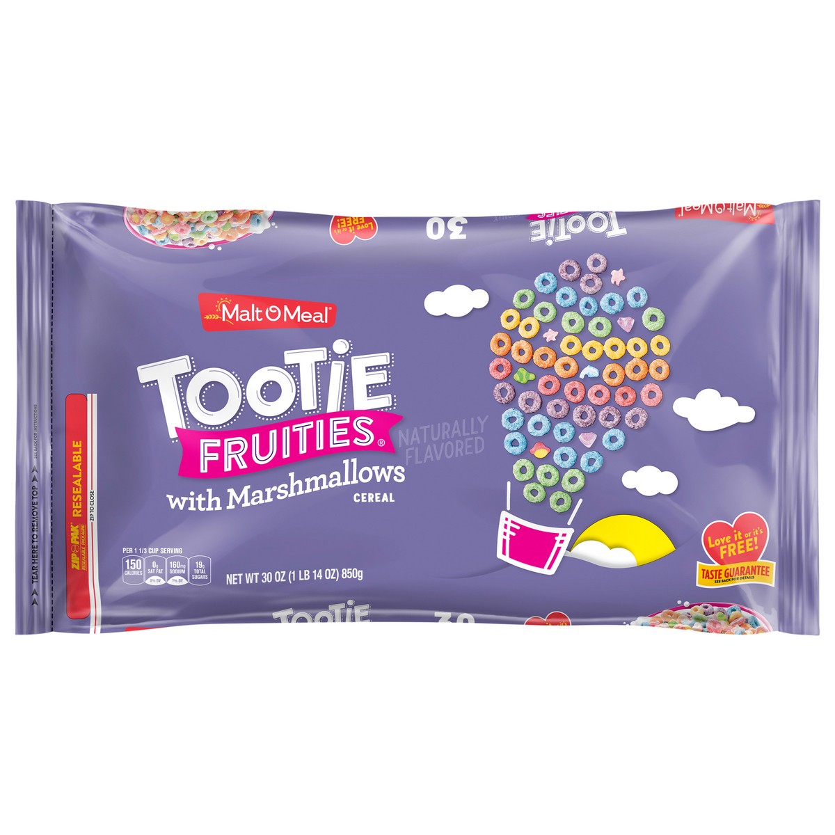 slide 1 of 5, Malt-O-Meal Tootie Fruities Cereal with Marshmallows, Fruity Breakfast Cereal, 30 oz