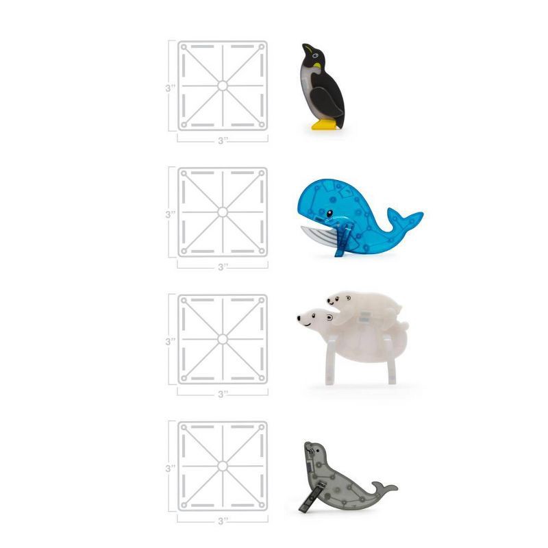 slide 4 of 5, MAGNA-TILES Arctic Animals, 1 ct