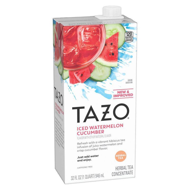slide 5 of 9, Tazo Refreshers Iced Watermelon Cucumber Iced Tea Concentrate - 32 fl oz, 32 fl oz