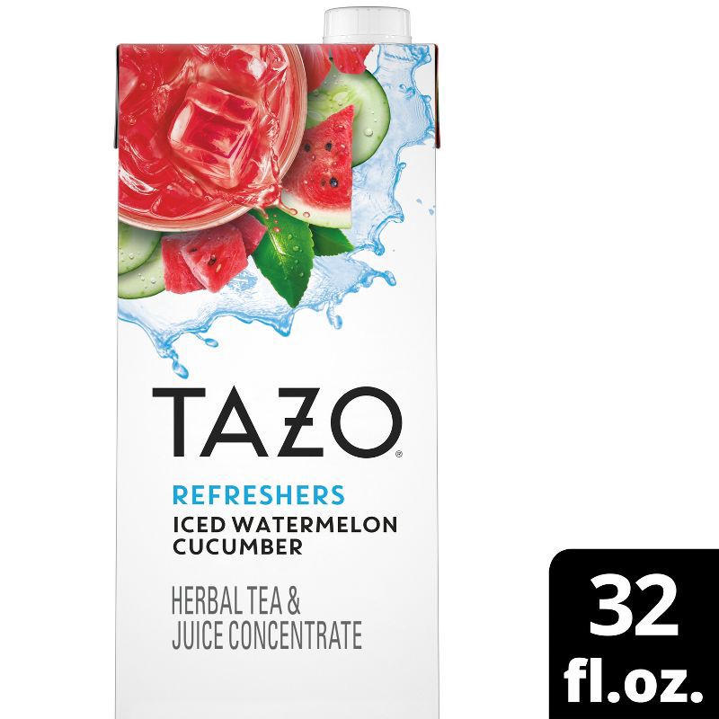 slide 9 of 9, Tazo Refreshers Iced Watermelon Cucumber Iced Tea Concentrate - 32 fl oz, 32 fl oz