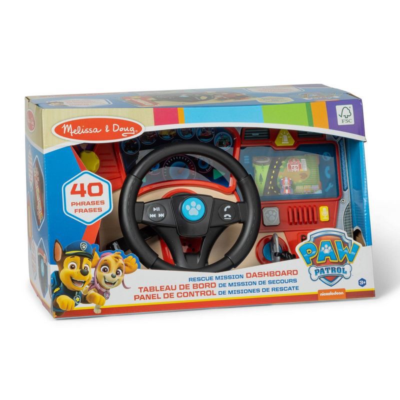slide 3 of 9, Melissa & Doug PAW Patrol Rescue Mission Wooden Dashboard: Fine Motor Skill Development, Realistic Functions, 1 ct