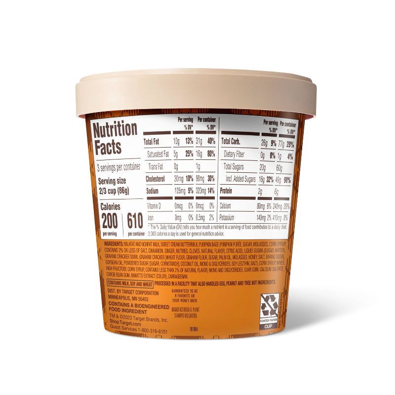 slide 2 of 4, Pumpkin Cheesecake Ice Cream - 16 fl oz - Favorite Day™, 16 oz