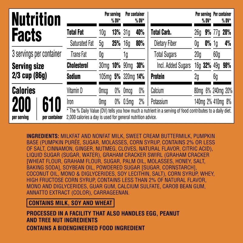 slide 4 of 4, Pumpkin Cheesecake Ice Cream - 16 fl oz - Favorite Day™, 16 oz