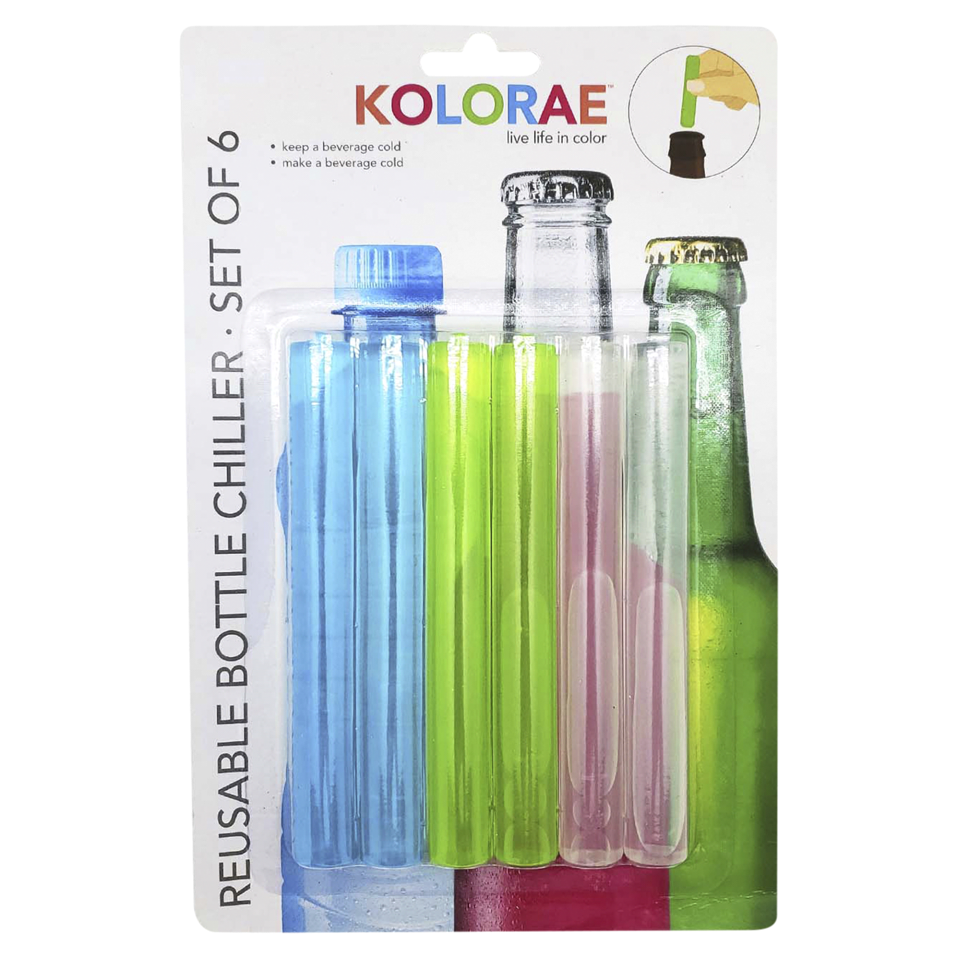 KOLORAE Reusable Ice Cubes - 10 Count