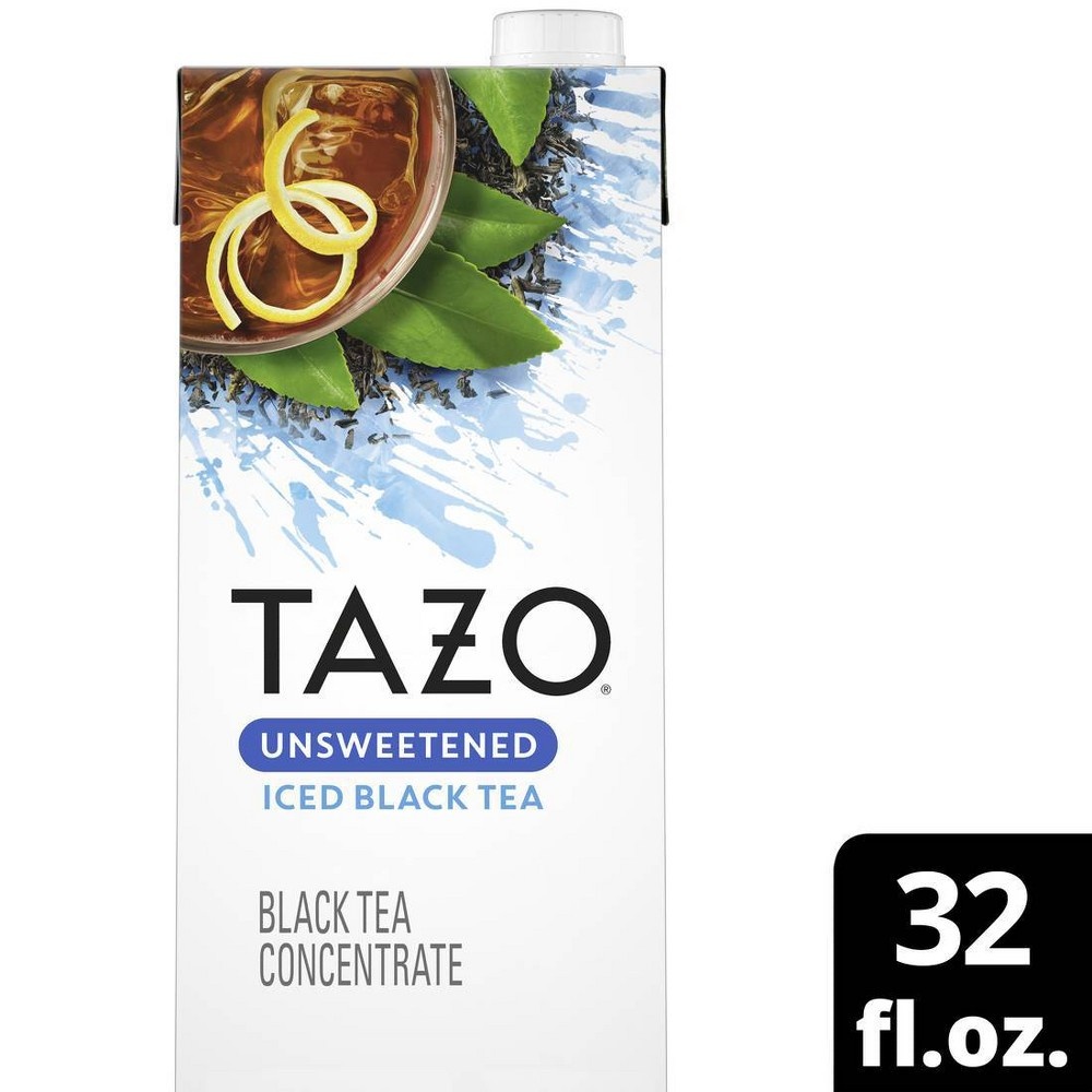 slide 3 of 6, Tazo Concentrate Unsweetened Iced Black Tea, 32 oz