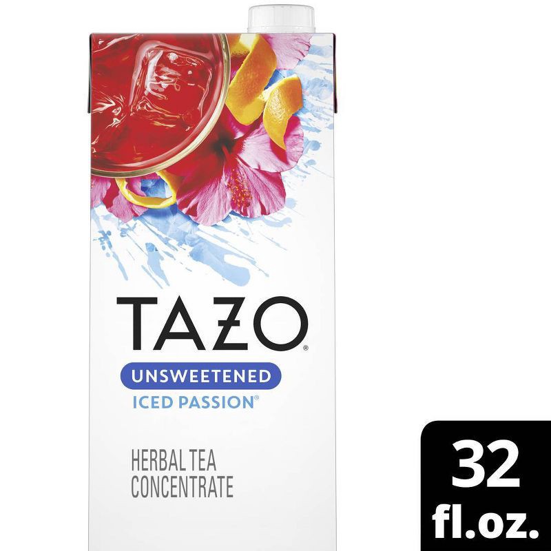 slide 3 of 7, Tazo Unsweetened Passion Iced Tea Concentrate - 32 fl oz, 32 fl oz