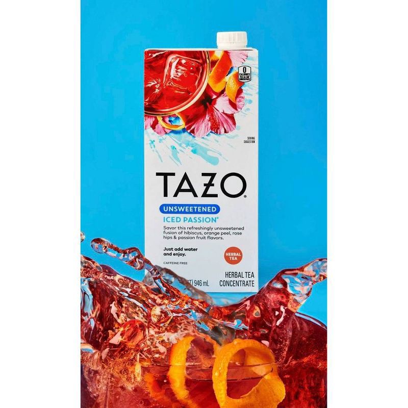 slide 5 of 7, Tazo Unsweetened Passion Iced Tea Concentrate - 32 fl oz, 32 fl oz