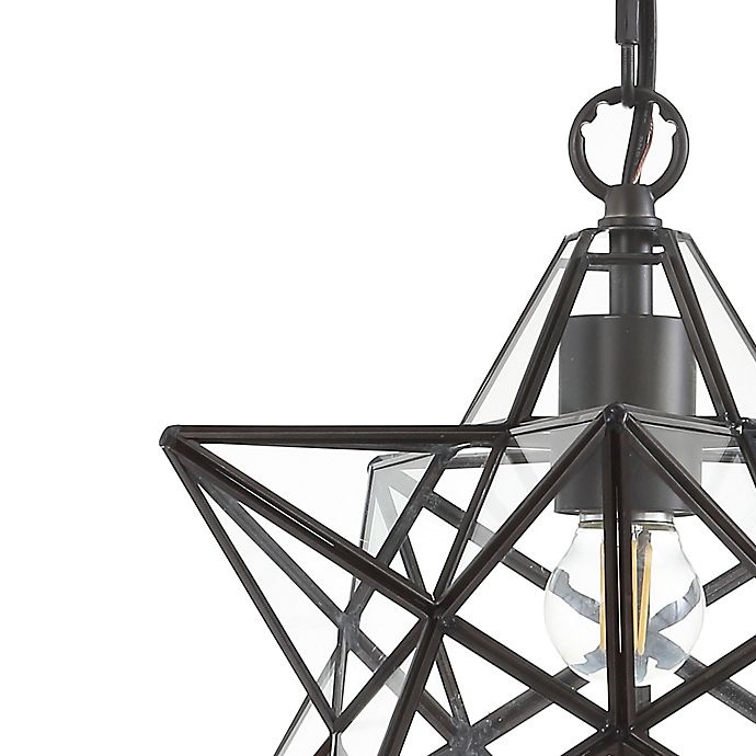 slide 7 of 12, JONATHAN Y Stella Moravian Star Pendant Light - Oil Rubbed Bronze, 1 ct