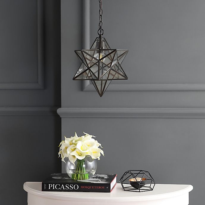 slide 9 of 12, JONATHAN Y Stella Moravian Star Pendant Light - Oil Rubbed Bronze, 1 ct