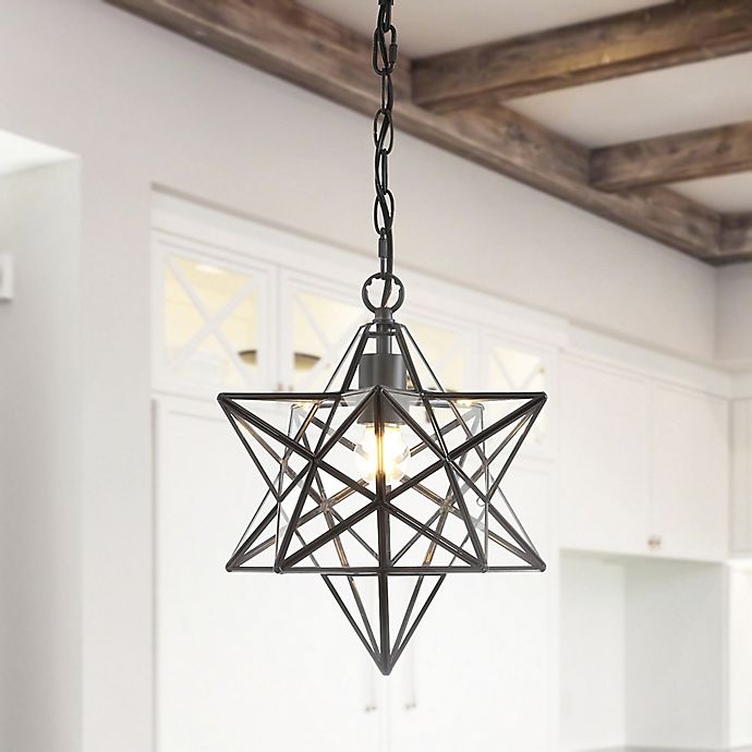 slide 4 of 12, JONATHAN Y Stella Moravian Star Pendant Light - Oil Rubbed Bronze, 1 ct