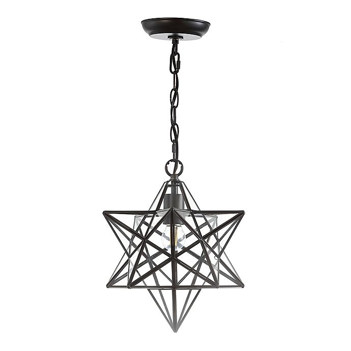 slide 1 of 12, JONATHAN Y Stella Moravian Star Pendant Light - Oil Rubbed Bronze, 1 ct