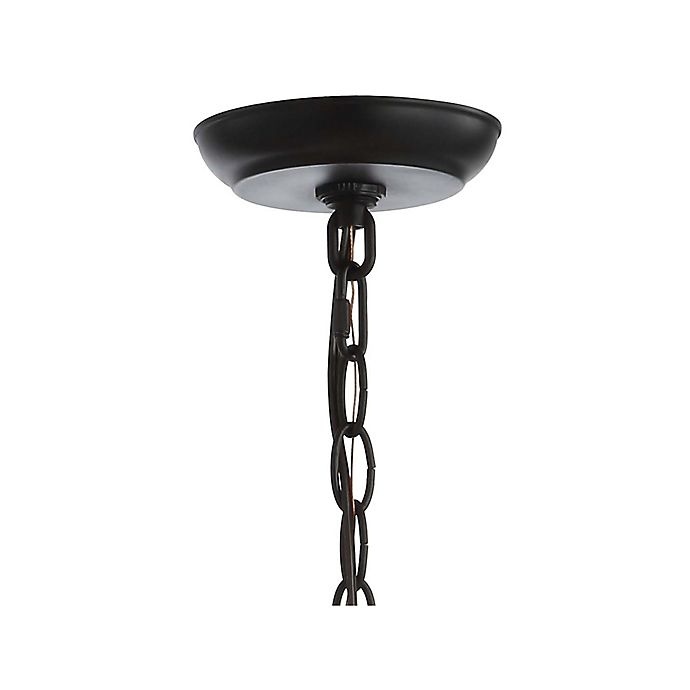 slide 7 of 9, JONATHAN Y Soka Globe 4-Light LED Chandelier - Black/Brown, 1 ct